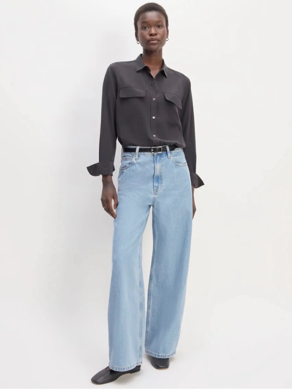 Everlane The Washable Silk Relaxed Shirt
